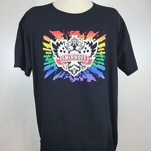 SMIRNOFF Color Burst Short Sleeve Graphic Tee size XL